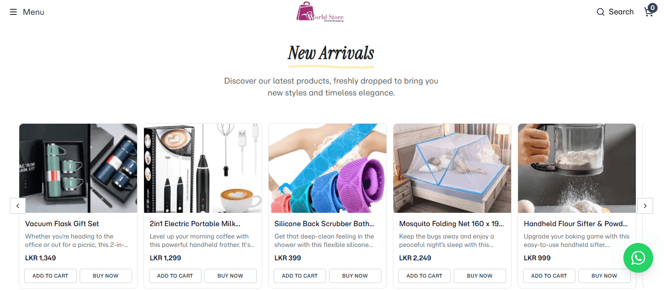 World Store – E-Commerce Website